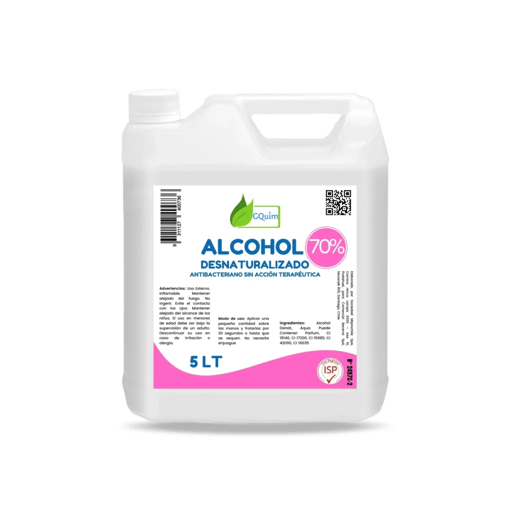 ALCOHOL DESNATURALIZADO 70% 5LT ISP UNIDAD