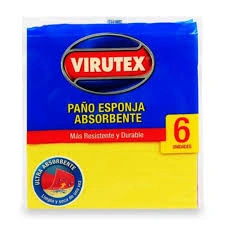 PAÑO ESPONJA AMARILLO X6 VIRUTEX