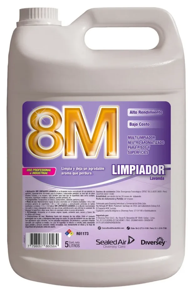 LIMPIADOR PISOS Y SUPERFICIES LAVANDA UNIDAD 8M