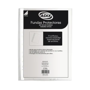 FUNDA PROTECTORA TRANSPARENTE OFICIO ADIX 100 UN