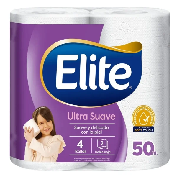 PAPEL HIGIENICO ULTRA DOBLE HOJA 4X50M ELITE