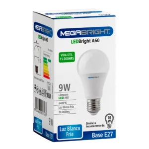 AMPOLLETA 9 W LUZ FRIA MEGABRIGHT